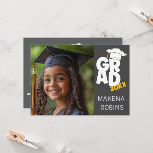 Afgestudeerd kaart (Voorkant / Achterkant in situ)