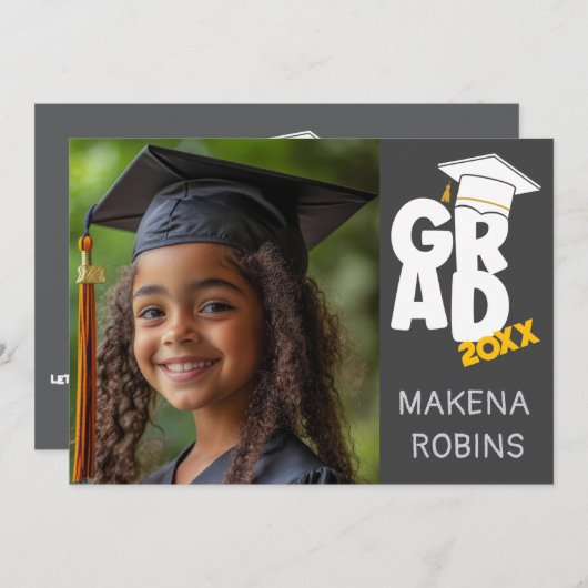 Afgestudeerd  kaart (Voorkant / Achterkant)