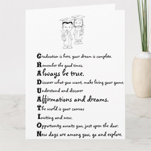 Afgestudeerd Kaart (Voorkant)