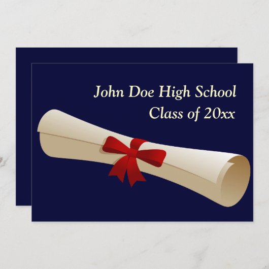 Afgestudeerd Kaart (Voorkant / Achterkant)