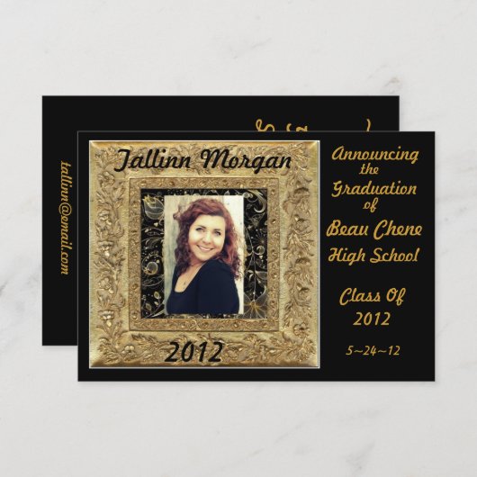 Afgestudeerd Kaart (Voorkant / Achterkant)