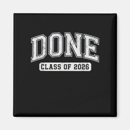 Afgestudeerd klas van 2026 Afstudeerdienaar Funny Magneet (Voorkant)