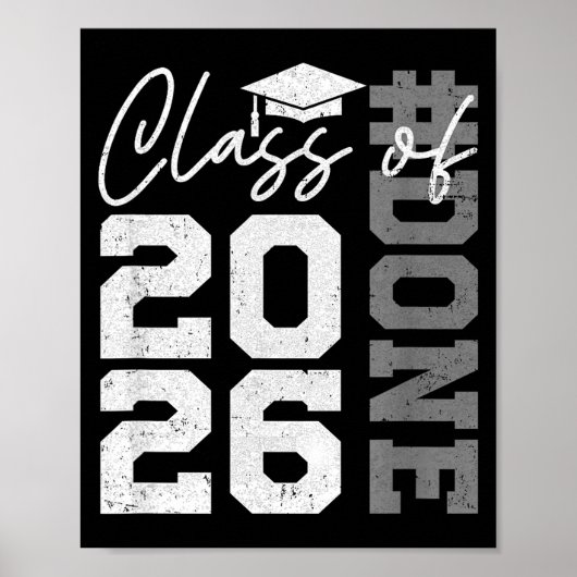 Afgestudeerd klas van 2026 Afstudeerpret 2026 Afst Poster (Voorkant)