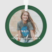 Afgestudeerd | Klasse jaar en school PHOTO groen Ornament (achterkant)