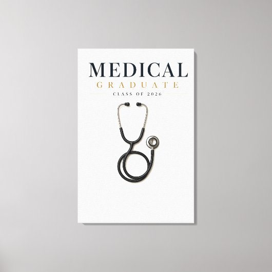 Afgestudeerd Medicus 2026 Aangepaste Naam Canvas Afdruk (Voorkant)