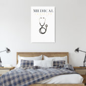 Afgestudeerd Medicus 2026 Aangepaste Naam Canvas Afdruk (Insitu (Slaapkamer))
