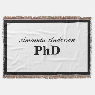 Afgestudeerd met PhD gepersonaliseerde naam Deken