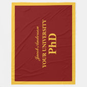 Afgestudeerd met PhD gepersonaliseerde naam Fleece Deken (Voorkant)