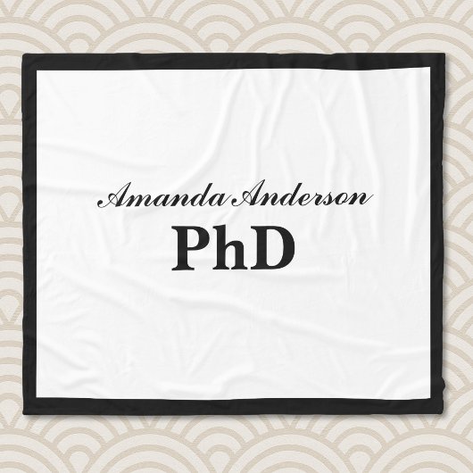Afgestudeerd met PhD gepersonaliseerde naam Fleece Deken