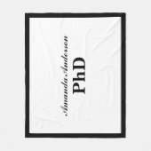 Afgestudeerd met PhD gepersonaliseerde naam Fleece Deken (Voorkant)