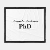 Afgestudeerd met PhD gepersonaliseerde naam Fleece Deken (Voorkant (Horizontaal))