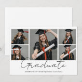 Afgestudeerd Modern Foto Collage Afstuderen Aankondiging (Voorkant / Achterkant)