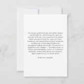Afgestudeerd Moderne Boog Foto Afstuderen Bedankkaart (Achterkant)