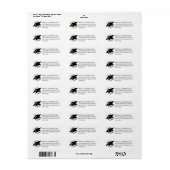 Afgestudeerd Mutst Jaar Aangepaste Kleur Retouradr Etiket (Full Sheet)