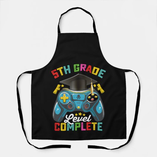 Afgestudeerd op 5e leerjaar niveau Gamen Gamer Schort (Voorkant)