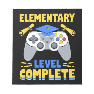 Afgestudeerd op basisniveau Gamen Gamer Afstuderen Notitieblok