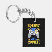 Afgestudeerd op basisniveau Gamen Gamer Afstuderen Sleutelhanger (Voorkant Links)
