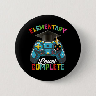 Afgestudeerd op basisniveau Gamen Gamer Ronde Button 5,7 Cm