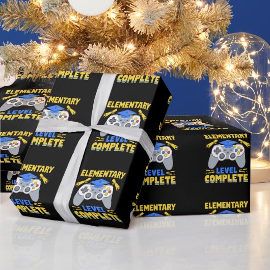 Afgestudeerd op basisniveau gaming gamer cadeaupapier (Feestdagen)