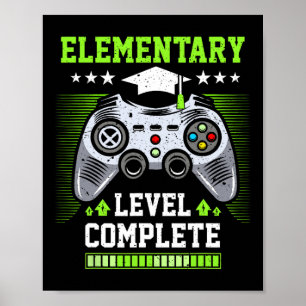 Afgestudeerd op basisonderwijs Cl 2025 Gamer Poster