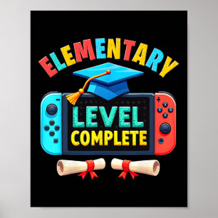 Afgestudeerd op basisonderwijs Cl 2025 Gamer Poster