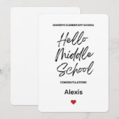Afgestudeerd op de Middelbare School Felicitatieka Kaart (Voorkant / Achterkant)