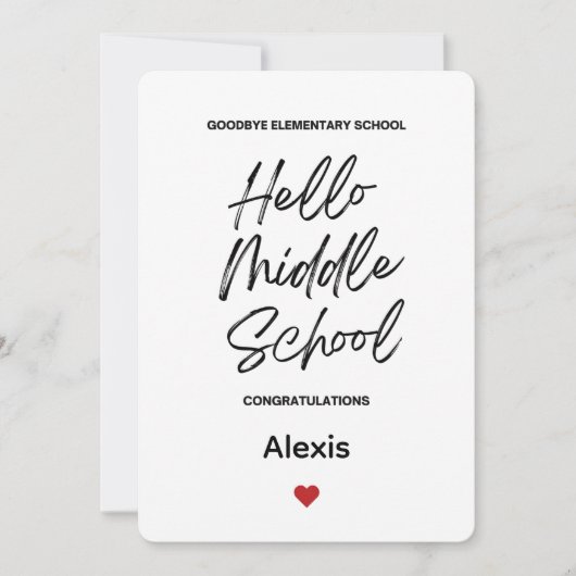 Afgestudeerd op de Middelbare School Felicitatieka Kaart (Voorkant)