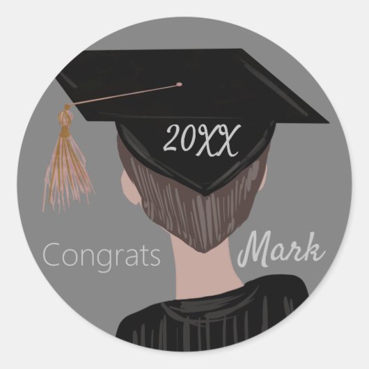 Afgestudeerd op de universiteit Middelbare school  Ronde Sticker (Voorkant)