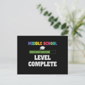 Afgestudeerd op middelbareschoolniveau briefkaart (Staand voorkant)