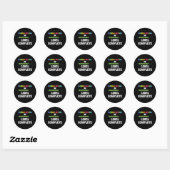 Afgestudeerd op middelbareschoolniveau ronde sticker (Vel)