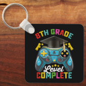 Afgestudeerd op niveau 8 Voltooide eindexamen Game Sleutelhanger (Voorkant)
