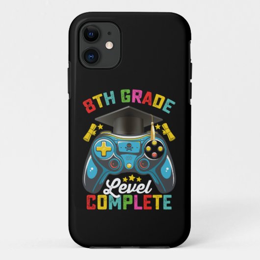 Afgestudeerd op niveau 8e klas Afstudeer Gaming Ga Case-Mate iPhone Case (Achterkant)