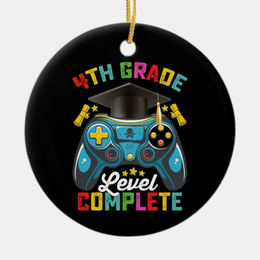 Afgestudeerd op niveau van groep 6 Gamen Gamer Keramisch Ornament (Voorkant)