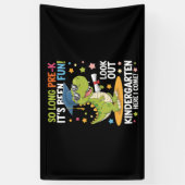 Afgestudeerd Pre-K Kleuterschool Dinosaur T Rex Spandoek (Verticaal)