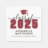 Afgestudeerd Rood Afstuderen Servet (Voorkant)
