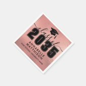 Afgestudeerd Rosé Goud Afstuderen Servet (Hoek)