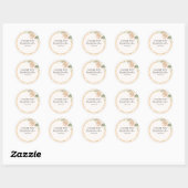Afgestudeerd Roze Blush & Folie Goud Modern Chic B Ronde Sticker (Vel)