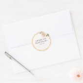Afgestudeerd Roze Blush & Folie Goud Modern Chic B Ronde Sticker (Envelop)