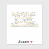 Afgestudeerd Script Aangepast Afstuderen Sticker (Vel)