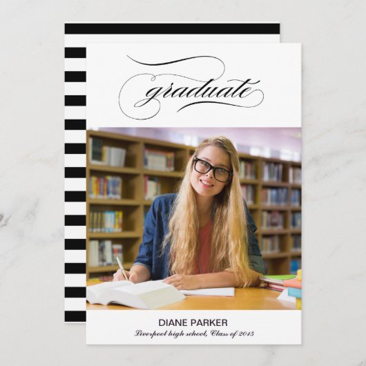 Afgestudeerd Script Foto Afgestudeerden Aankondigi Aankondiging (Voorkant / Achterkant)