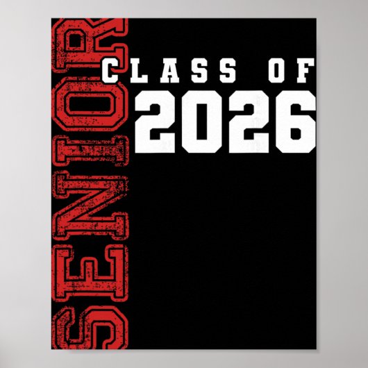 Afgestudeerd Sr Klas 2026 Grad 26  Poster (Voorkant)