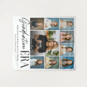 Afgestudeerd Tijdperk Toen & Nu Afstudeerfoto Coll Wandkleed (Voorkant (horizontaal))