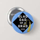 Afgestudeerd Trots Pappie Ronde Button 5,7 Cm (Voorkant /achterkant)