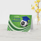 Afgestudeerd Voetbal Derde Klas Personaliseer Naam Kaart (Gele Bloem)