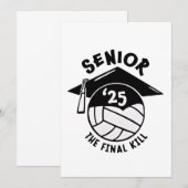 Afgestudeerd Volleybal Senior 2025 Kaart (Voorkant / Achterkant)