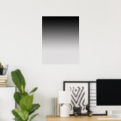 Afgestudeerd zwart naar grijs Poster voor fotograf (Thuiskantoor)