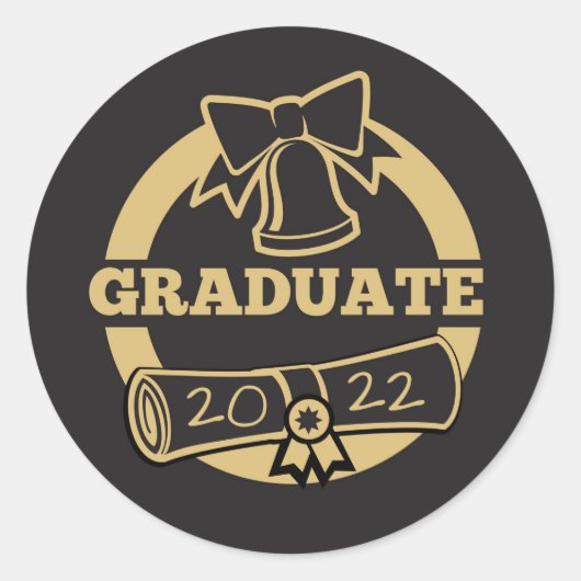 Afgestudeerde 2022 ronde sticker (Voorkant)