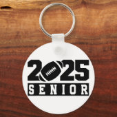Afgestudeerde 2025 Voetbal Middelbare School Afges Sleutelhanger (Voorkant)