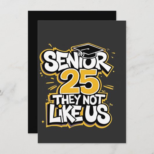 Afgestudeerde 2025 Zij Lijken Niet Op Jou Afstuder Kaart (Voorkant / Achterkant)