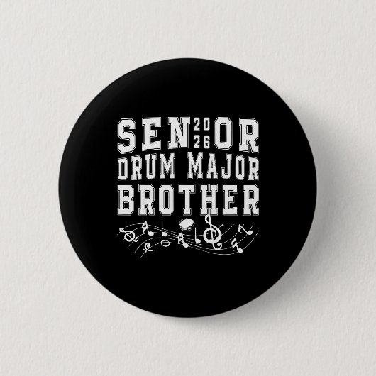 Afgestudeerde 2026 Drum Major Broer Afstuderen Afg Ronde Button 5,7 Cm (Voorkant)